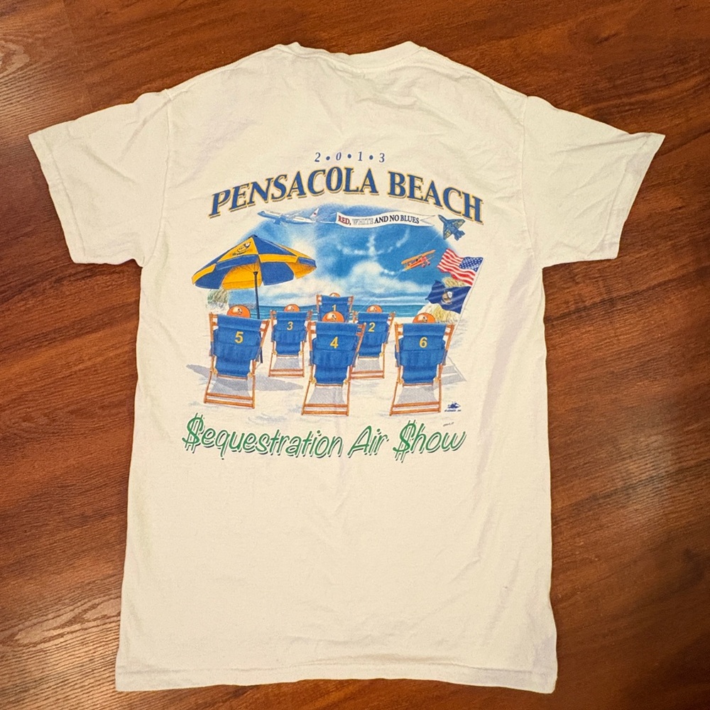 Vintage 2013 Sequestration “Red, White, & No Blues” tee. Rare NWOT. Blue Angels
